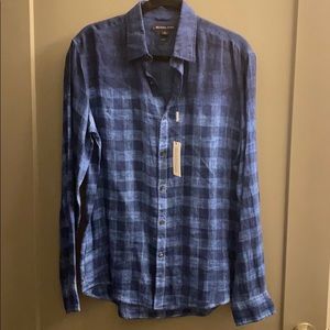 NWT Michael Kors Dip Dye Button Up